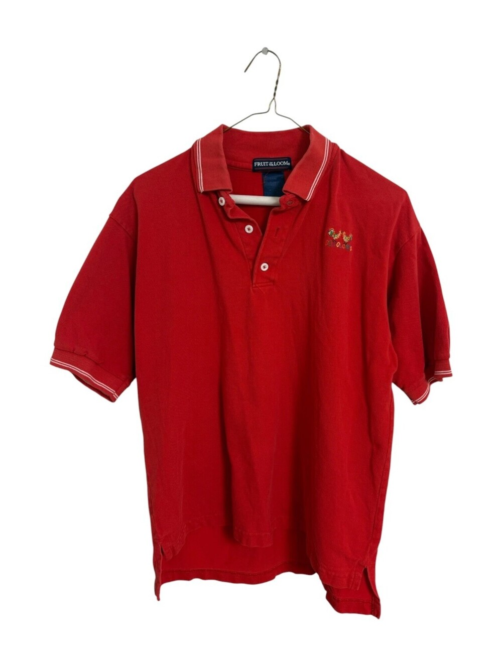 Fruit of the Loom Red Polo Shirt Large Decoloros Catholic